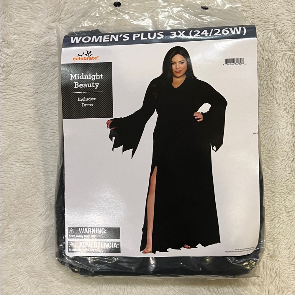 Midnight Beauty Morticia Addams Dress 3X ( 24/26) - Picture 3 of 4